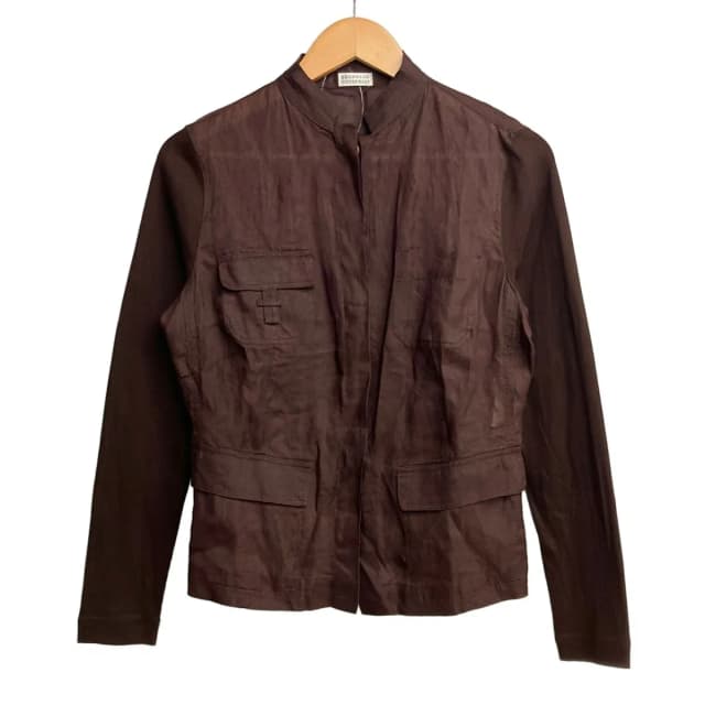 Brunello Cucinelli Long Sleeve Shirt Blouse M Dark Brown 42 in Brown from The Reluxe, photo 1 of 1