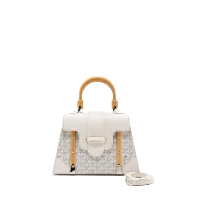 Goyard Structure Saigon PM bag canvas / calfskin white SHW in White Calfskin from EMIER, photo 1 of 1