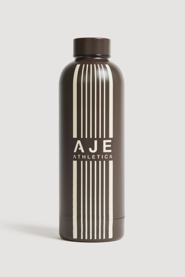 Athletica Classic Logo Drink Bottle 907 in CHOCOLATE/BUTTER, image 1 of 1 from Aje