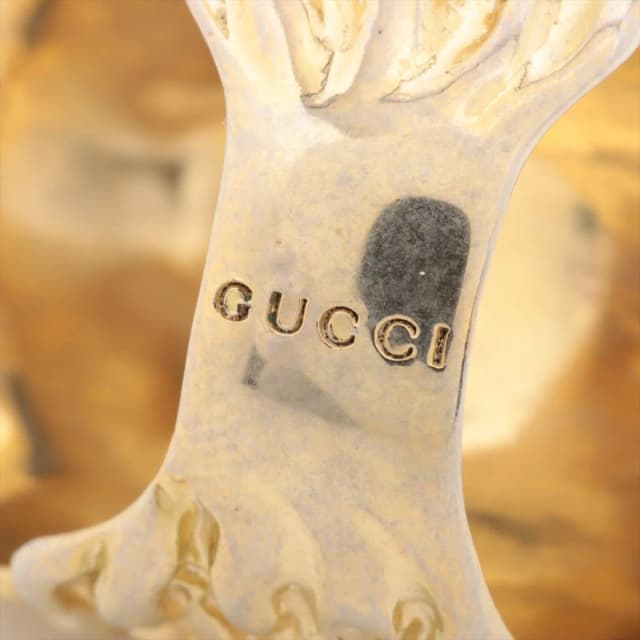 Gucci Michele Era Lion Head Stone Ring Gold Clear in Gold from The Reluxe, photo 1 of 1