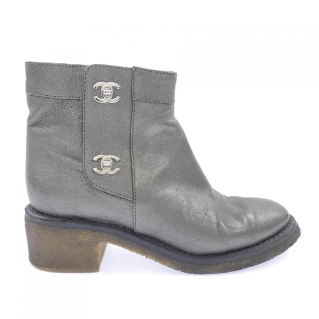 Chanel Turnlock Boots Gray 37 in Grey from The Reluxe, photo 1 of 1