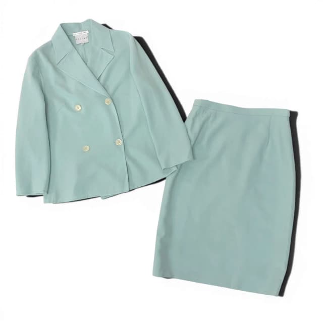 Celine Skirt Set Jacket Blue in Blue from The Reluxe, photo 1 of 1