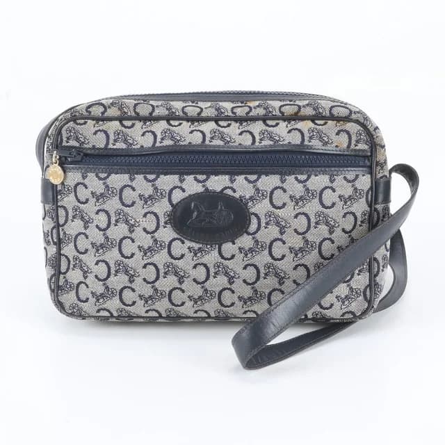 Celine Sulky Canvas Leather Shoulder Bag Navy in Navy Canvas from The Reluxe, photo 1 of 1