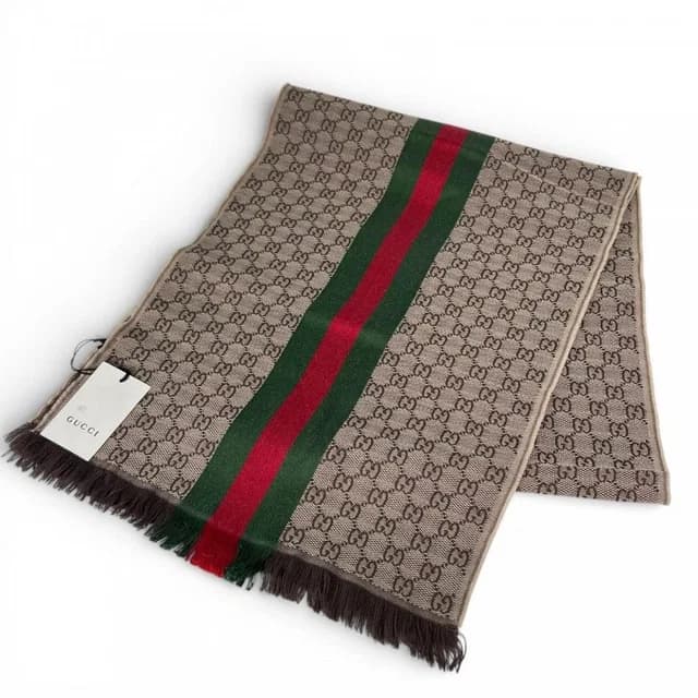 Gucci Scarf Sherry Line Wool Silk Brown in Brown Silk from The Reluxe, photo 1 of 1