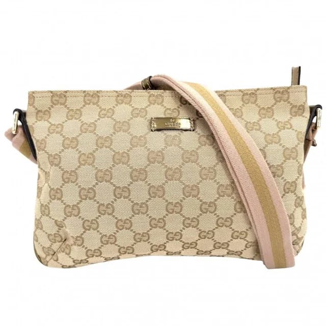Gucci Shoulder Bag GG Canvas Beige Gold in Beige Canvas from The Reluxe, photo 1 of 1