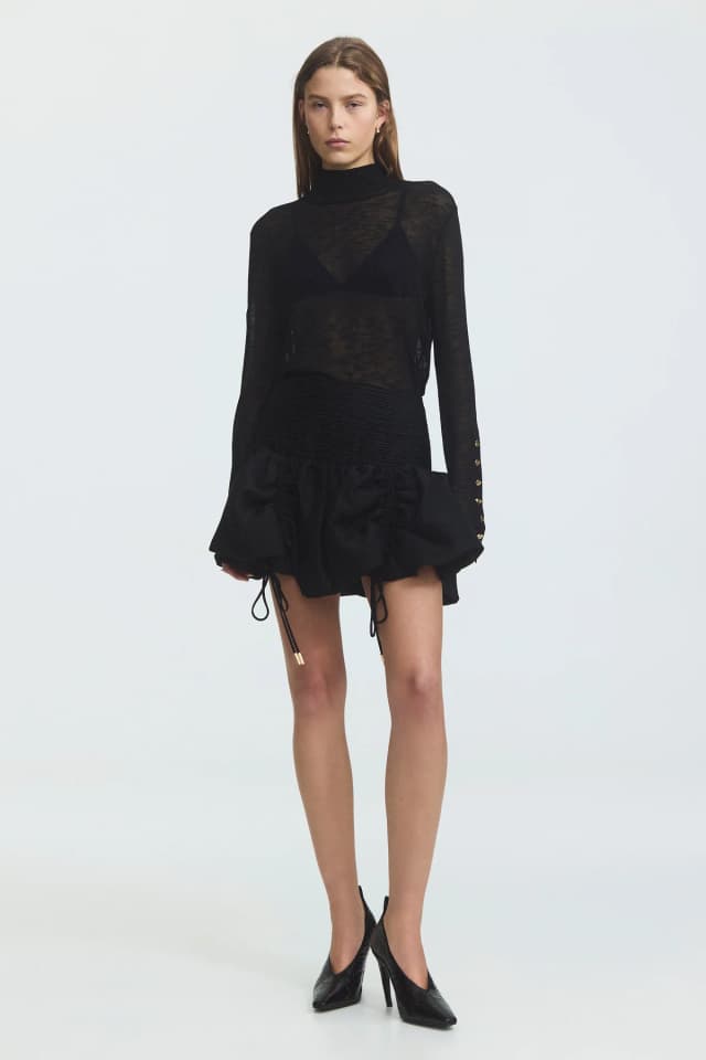 AJE Cylen Knit Skivvy in BLACK, image 1 of 1 from Aje