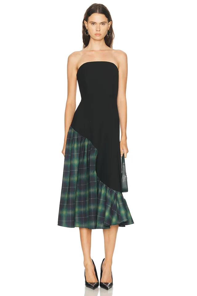 Mimchik Nara Midi Dress in Black, image 1 of 1 from FWRD