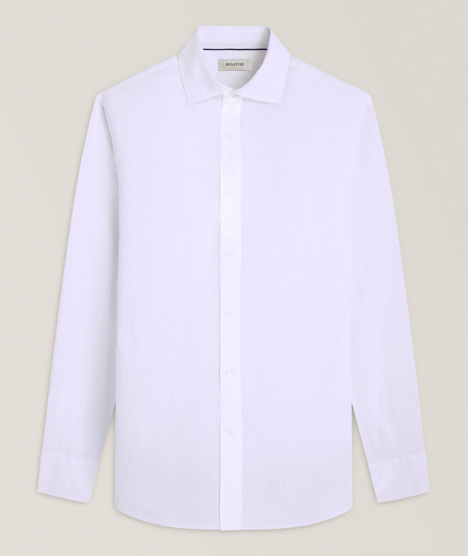 Axel Solid Linen Shirt in White, image 1 of 1 from Harry Rosen