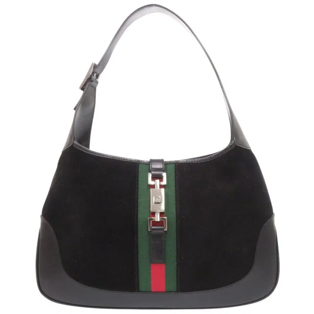 Gucci Jackie Suede Leather Black Handbag in Black Suede from The Reluxe, photo 1 of 1