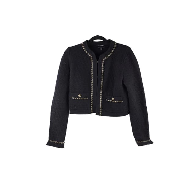 Chanel 23k Cashmere Jacket Black Size 34 in Black Cashmere from The Purse Affair, photo 1 of 1