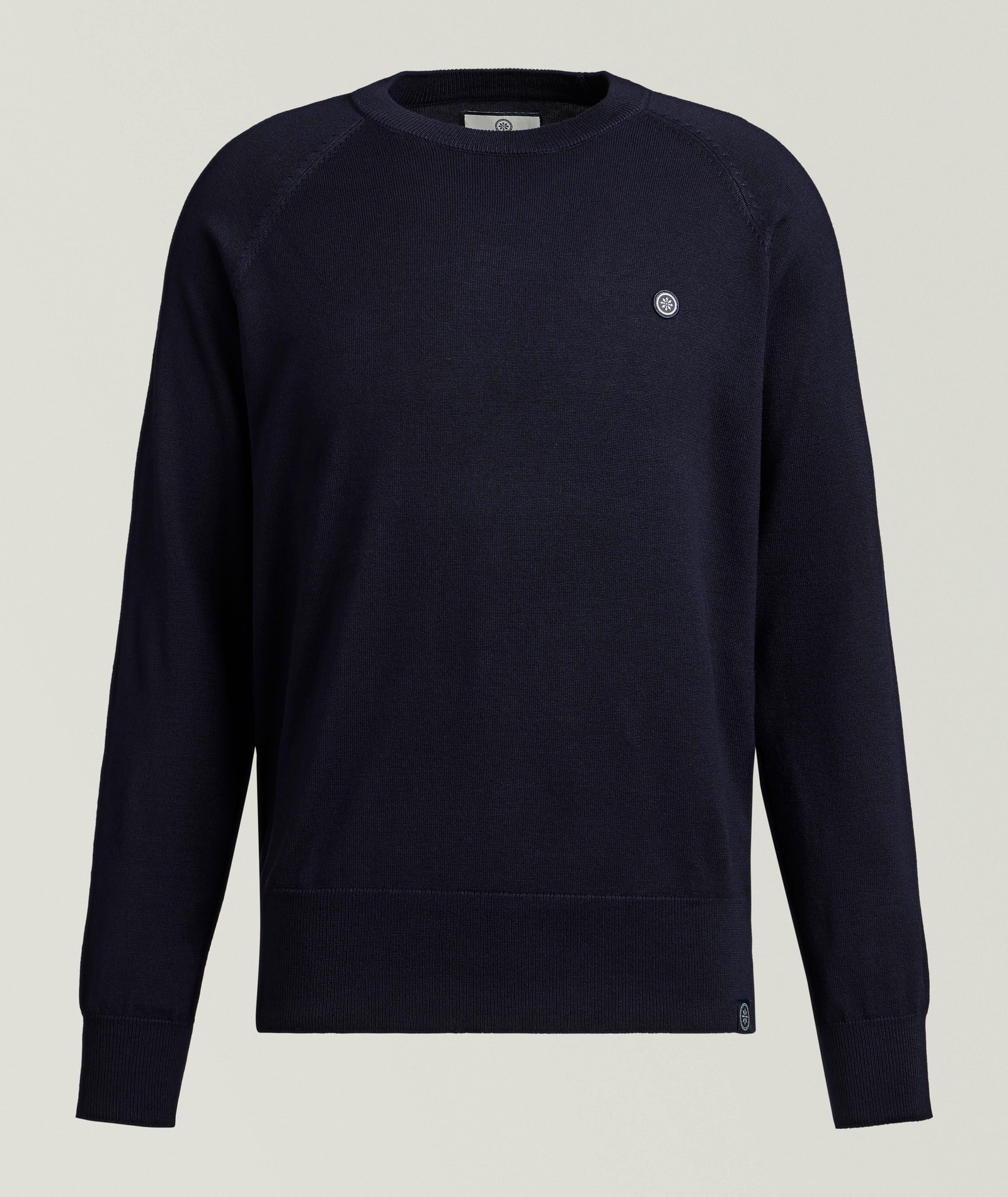 Raglan Crewneck Sweater in Blue, image 1 of 1 from Harry Rosen