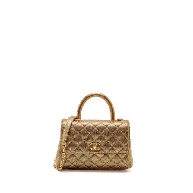 Chanel small coco handle caviar metallic gold GHW in Gold Caviar leather from EMIER, photo 1 of 1