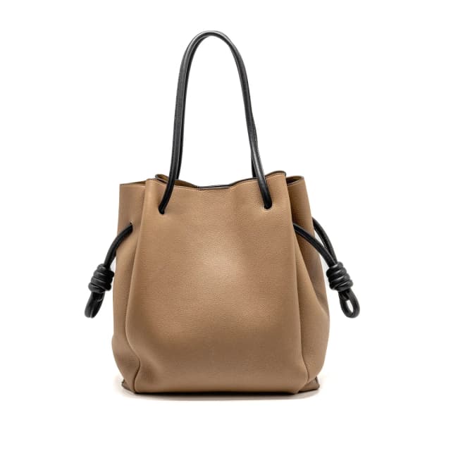 Loewe Flamenco Knot Tote Bag Grained Calfskin Brown/Black SHW in Black Caviar leather from EMIER, photo 1 of 1