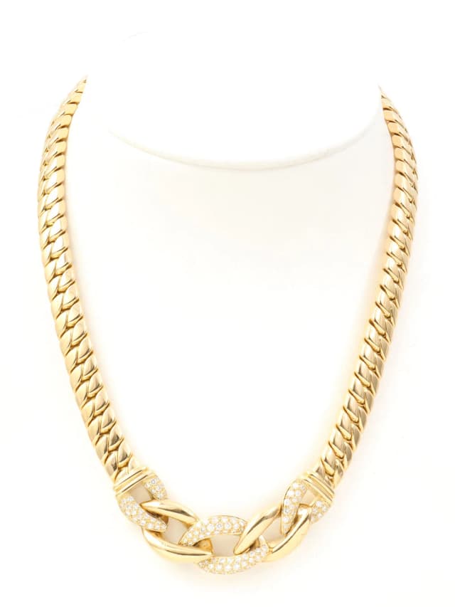 Piaget 18K Diamond Chain Motif Necklace Gold from VINTAGE QOO TOKYO, photo 1 of 1