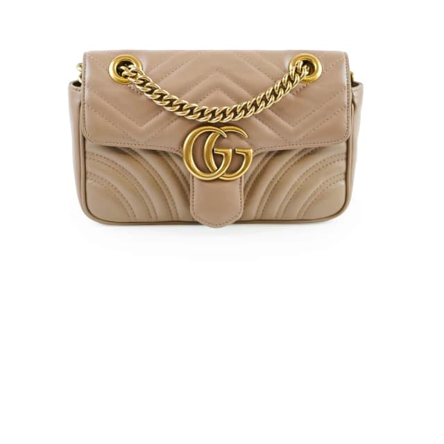 Gucci Small Marmont Pink Beige in Beige Leather from The Purse Affair, photo 1 of 1