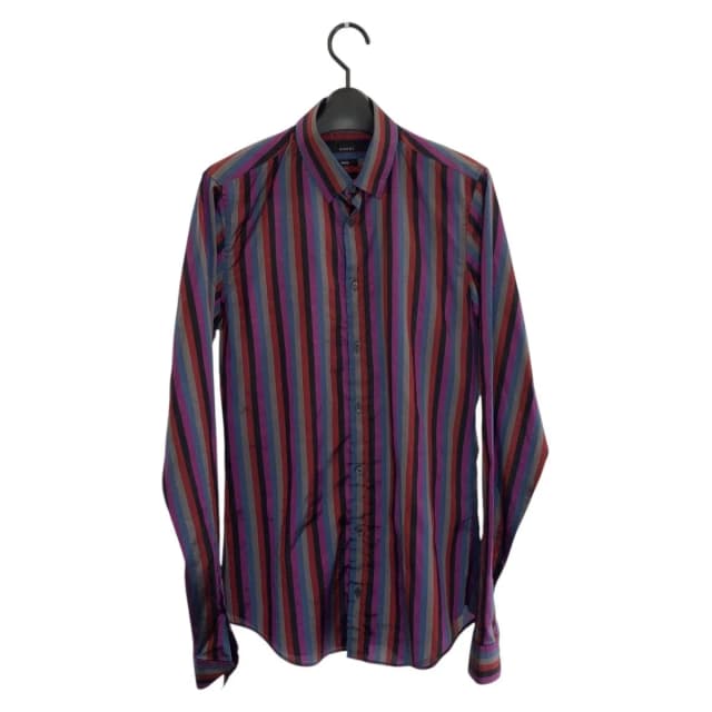 Gucci 38 Multicolor Silk Long Sleeve Shirt Striped in Multicolor Silk from The Reluxe, photo 1 of 1