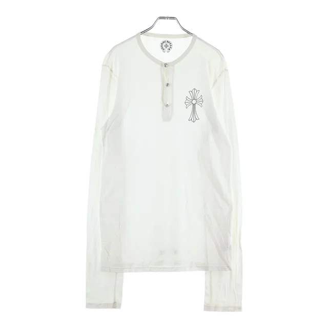 Chrome Hearts LS Hnly Logo Back Print Henley Neck Long Sleeve Thermal T-Shirt from The Reluxe, photo 1 of 1