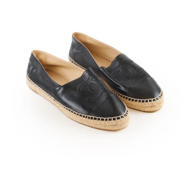 Chanel CC Espadrilles Lambskin Black - Size 40 in Black Lambskin from The Purse Affair, photo 1 of 1