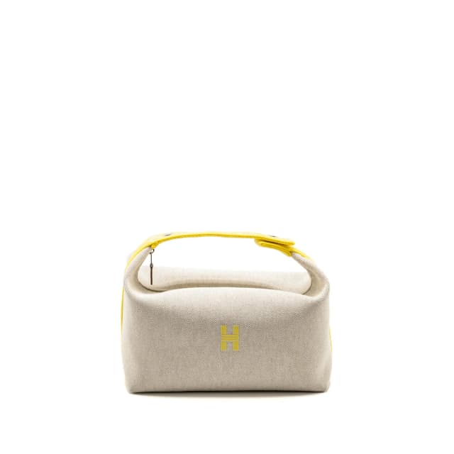 Hermès Bride-a-Brac Case, Large Model Canvas Jaune Citron SHW in Yellow Canvas from EMIER, photo 1 of 1