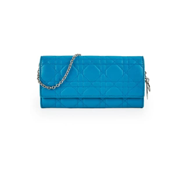 Dior Lambskin Wallet in Blue Lambskin from The Purse Affair, photo 1 of 1