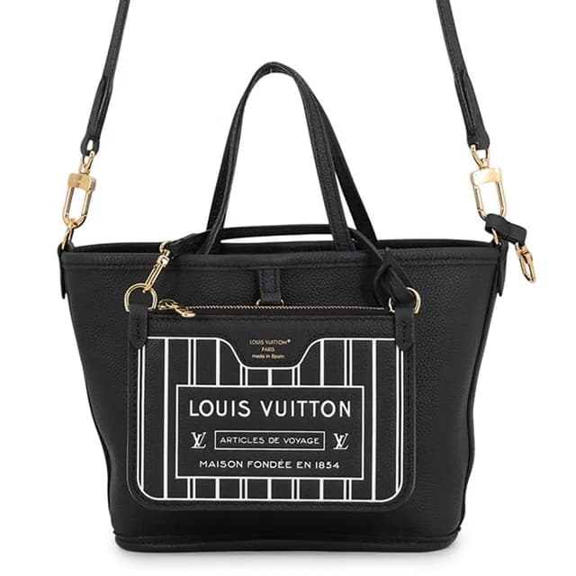 Louis Vuitton Tote Monogram Neverfull Inside Out BB 2-Way Shoulder Black in Black Leather from The Reluxe, photo 1 of 1