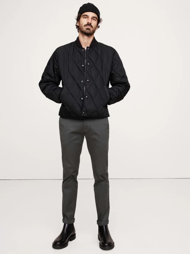 Banana Republic Skinny Rapid Movement Chino in Anthracite Gray, image 1 of 1 from Banana Republic (Canada)