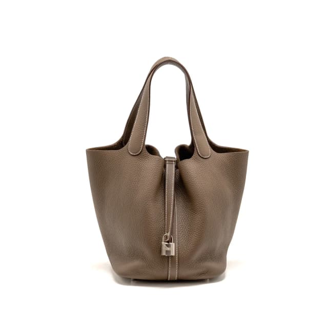 Hermès picotin 22 lock bag clemence etoupe SHW stamp B in Taupe Clemence leather from EMIER, photo 1 of 1