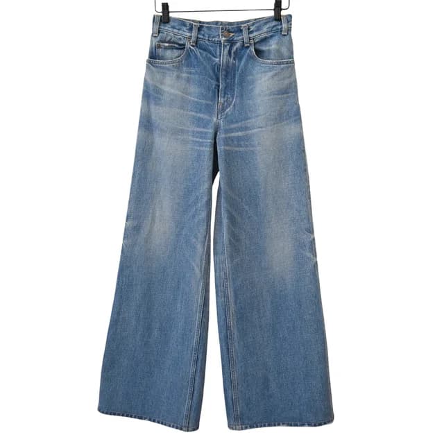 Celine Blue Denim Wide Leg Jeans in Blue Denim from Clotheshorse Anonymous, photo 1 of 1