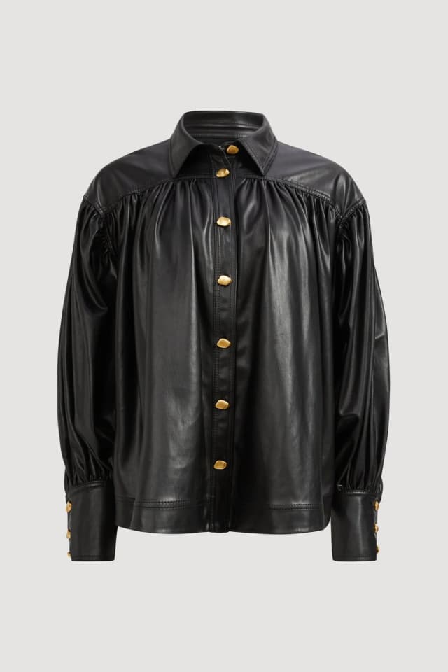 AJE Zelia Blouse in BLACK, image 1 of 1 from Aje