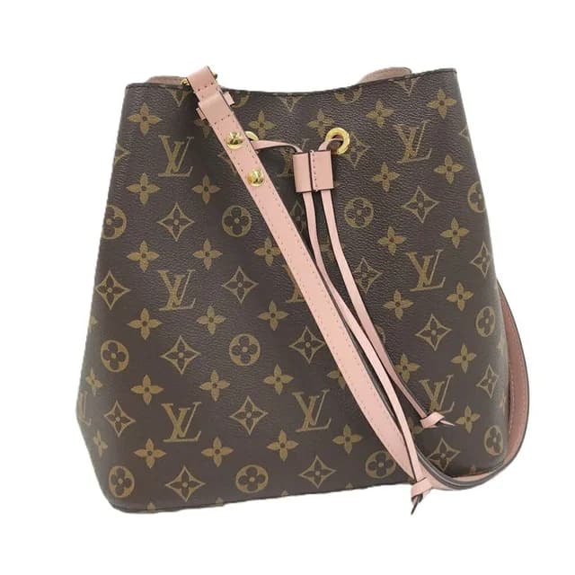 Louis Vuitton Neo Noe Shoulder Bag Monogram Rose Poodle in Pink Coated canvas from The Reluxe, photo 1 of 1
