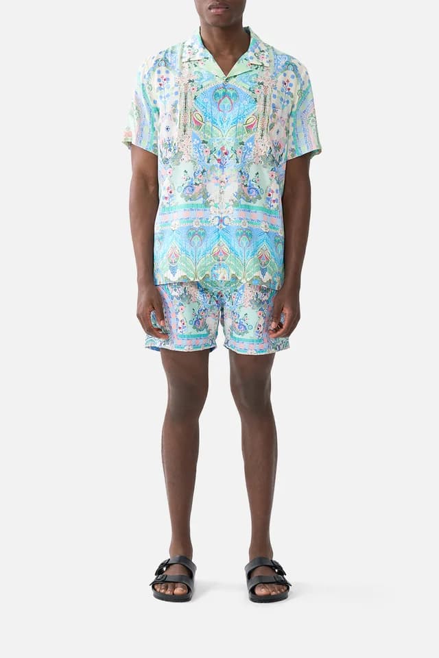 Camilla eBoutique SHORT SLEEVE CAMP COLLARED SHIRT MIDSUMMER MOSAICS, image 1 of 1 from CAMILLA