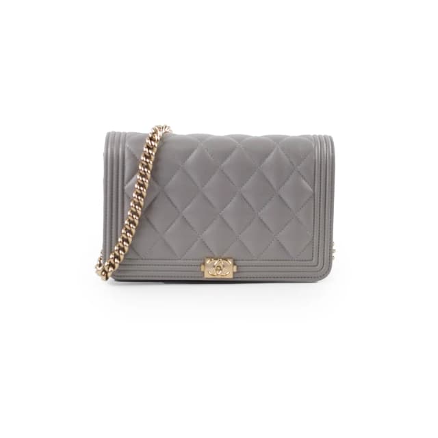Chanel Caviar Wallet On Chain WOC Grey in Grey Caviar leather from The Purse Affair, photo 1 of 1
