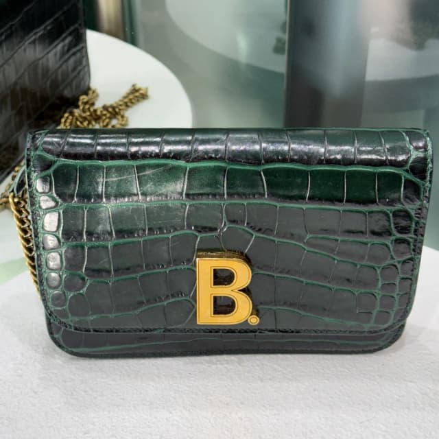 Balenciaga Croc WOC in Green Crocodile from Revivre Luxury Consignment, photo 1 of 1