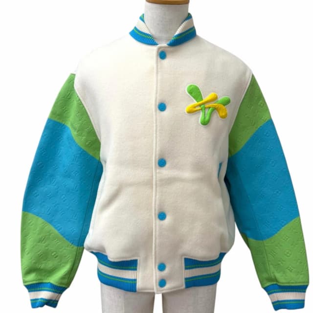 Louis Vuitton Sleeves Leather Rainbow Playground Varsity Jacket 48 in Leather from The Reluxe, photo 1 of 1