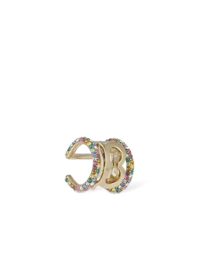 Burberry Pavé Logo Ear Cuff — Gold Earrings in Gold from HEWI, photo 1 of 1