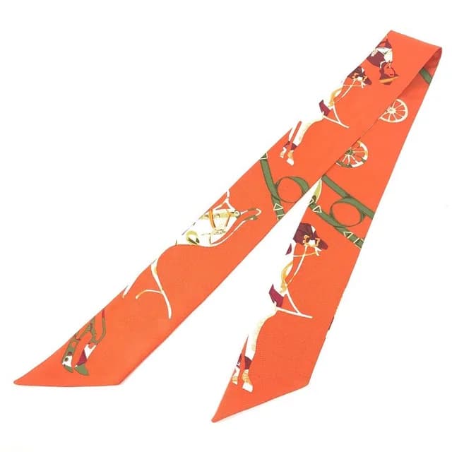 Hermès Scarf Twilly Silk Orange in Orange Silk from The Reluxe, photo 1 of 1