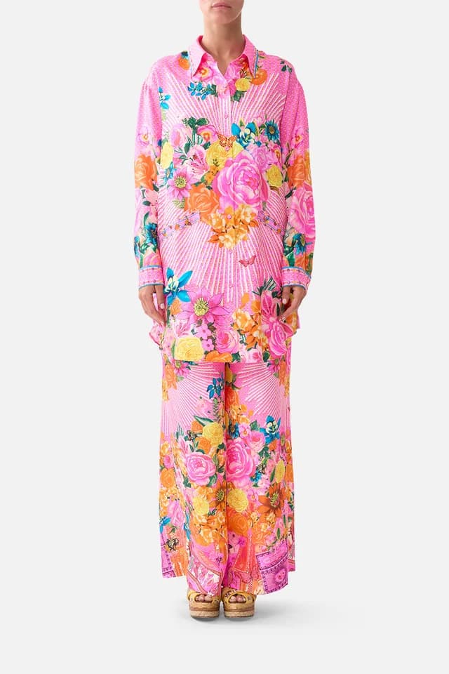 Camilla eBoutique SHIRT TUNIC WITH POCKETS ILLUSTRATION NATION, image 1 of 1 from CAMILLA
