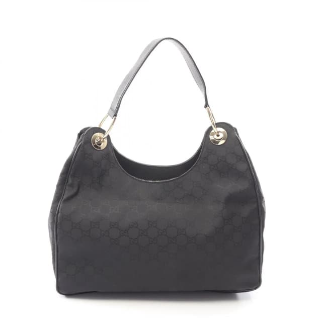 Gucci Shoulder Bag GG Pattern Black Nylon Leather in Black Nylon from The Reluxe, photo 1 of 1