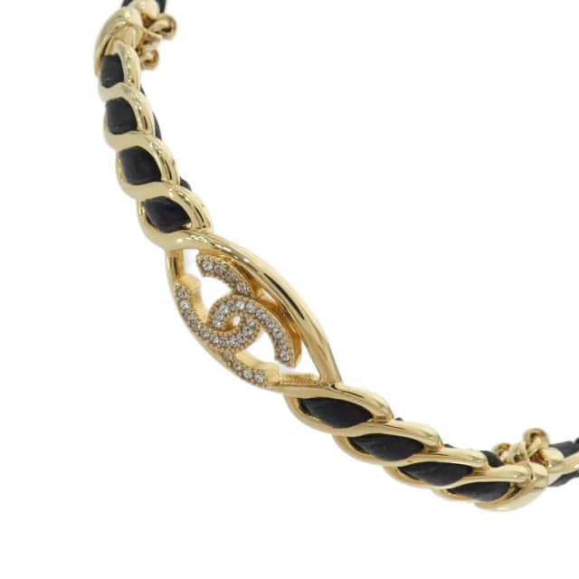 Chanel Choker Necklace Gold in Gold Lambskin from The Reluxe, photo 1 of 1