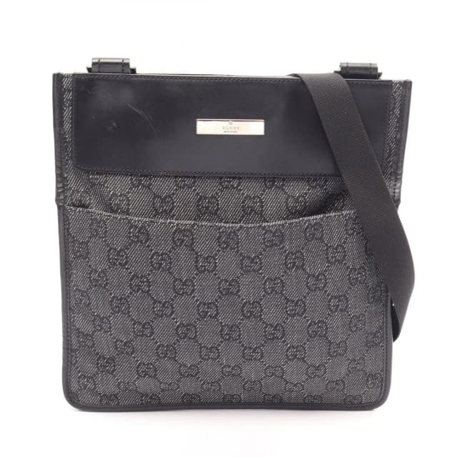 Gucci Shoulder Bag GG Canvas Gray Black in Black Canvas from The Reluxe, photo 1 of 1
