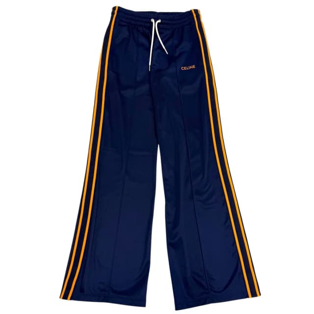 Celine Logo Embroidery Side Line Flare Track Pants Navy Orange XS in Navy from The Reluxe, photo 1 of 1