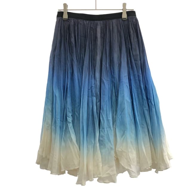 Celine Gradient Skirt 2 White Blue 36 in White Silk from The Reluxe, photo 1 of 1