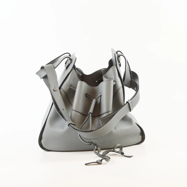 Loewe Hammock Small Grey in Grey Leather from The Purse Affair, photo 1 of 1