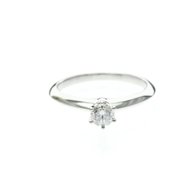 Tiffany & Co. Solitaire Diamond Ring Platinum Fashion Diamond Band Ring Carat/0.25 Silver in Silver Platinum from Elady, photo 1 of 1