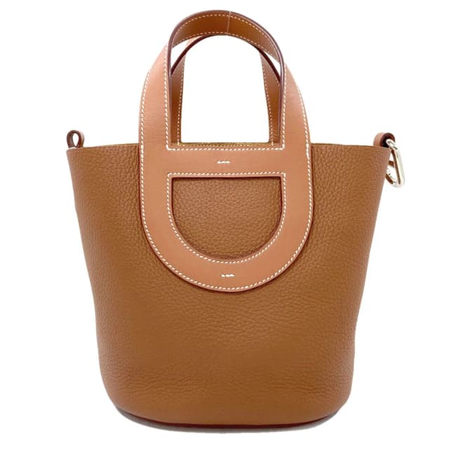 Hermès In The Loop 18 Gold Silver Handbag Taurillon in Gold from The Reluxe, photo 1 of 1