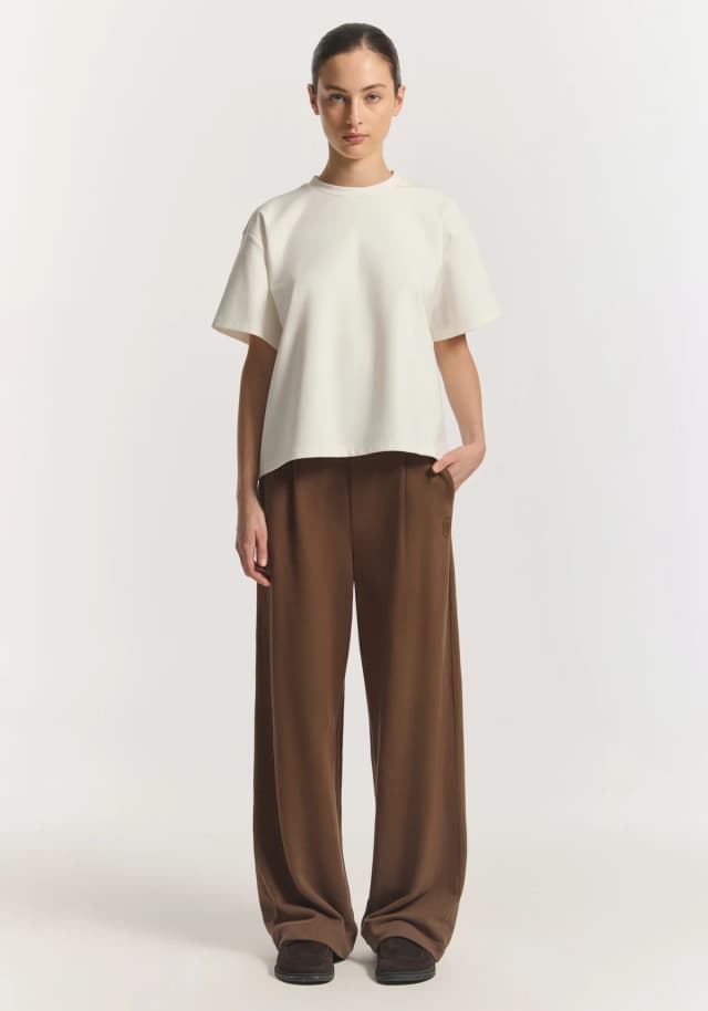 VIKTORIA & WOODS Idaho Track Pant in MOCHA, image 1 of 1 from Viktoria & Woods