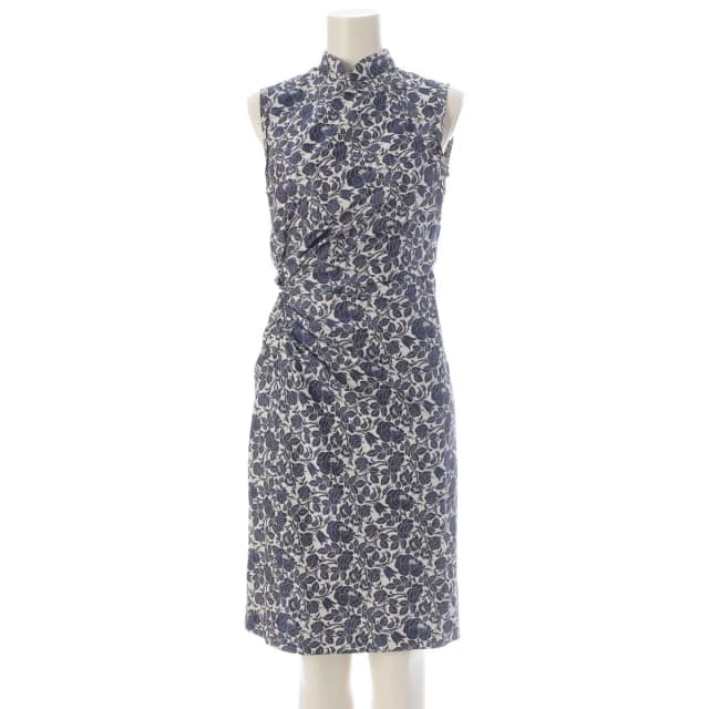 Prada Sleeveless Gathered Design China Rose Floral Pattern Dress Archive in Pink Silk from The Reluxe, photo 1 of 1