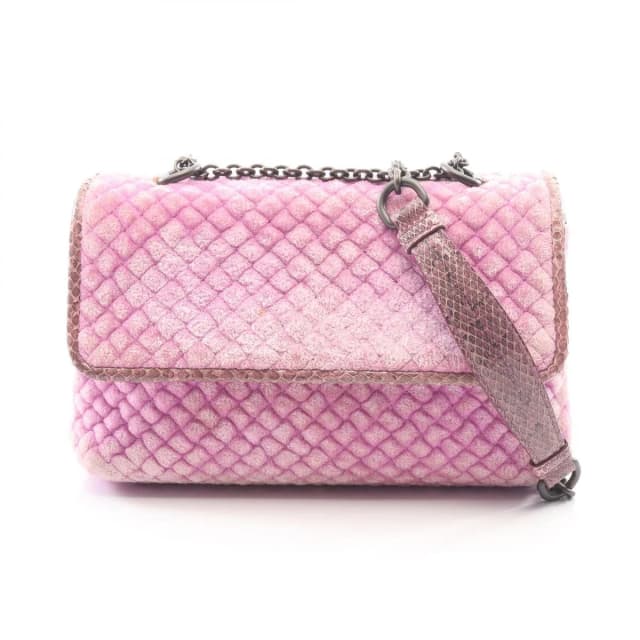 Bottega Veneta Shoulder Bag Purple Fabric Leather in Purple Leather from The Reluxe, photo 1 of 1