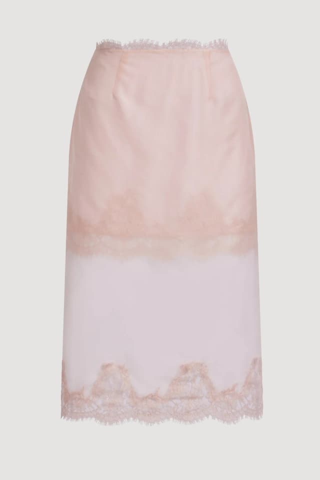 AJE Ophelia Lace Skirt in TEA BLOSSOM, image 1 of 1 from Aje