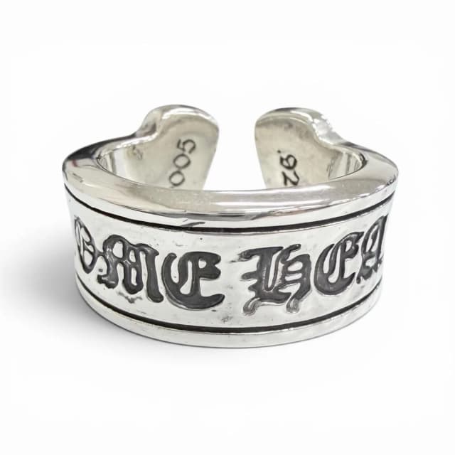 Chrome Hearts LG Scroll Label Ring 925 Sterling Silver in Silver from The Reluxe, photo 1 of 1